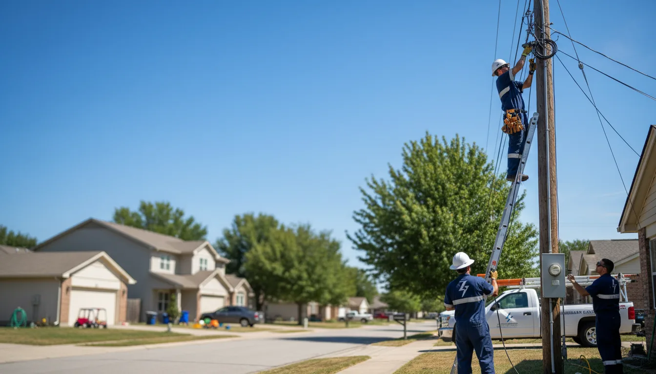 Residential electrician providing installation services in Itasca, TX